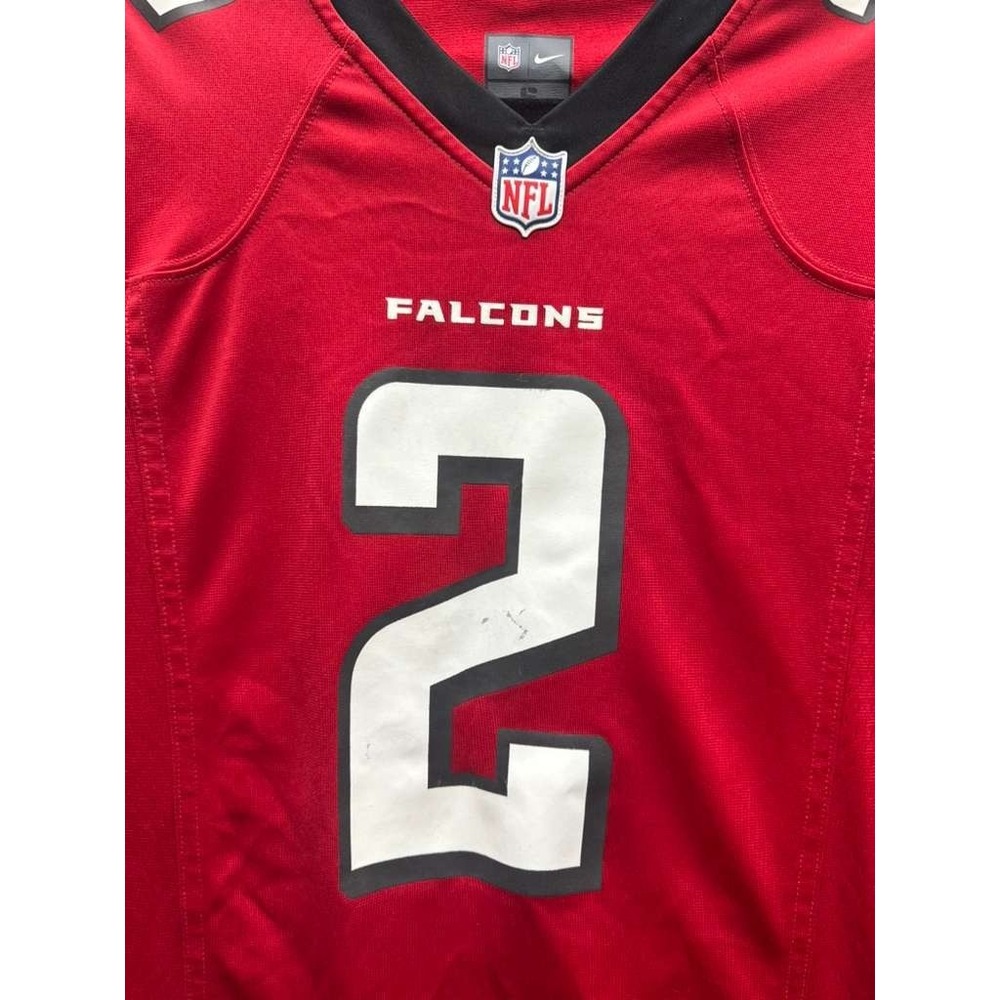 Nike Atlanta Falcons Matt Ryan #2 V-Neck NFL Jersey Shirt Red Mens Size S - Picture 3 of 12